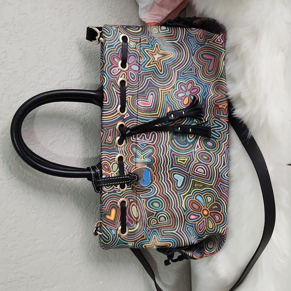 Dooney & Bourke Handbags - Dooney Bourke Purse vintage graffiti usa Faded and spots FLAWS y2k Vintage